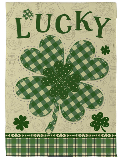 Lucky Clover Suede Flag