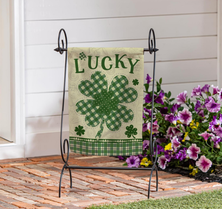Lucky Clover Suede Flag