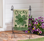 Lucky Clover Suede Flag