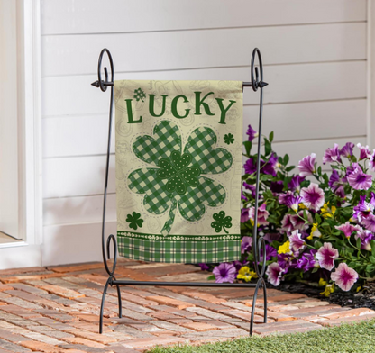 Lucky Clover Suede Flag