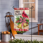 Christmas Bells Cardinal Moire Flag