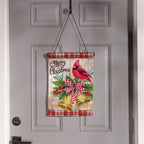 Christmas Bells Cardinal Moire Flag