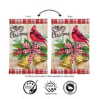 Christmas Bells Cardinal Moire Flag