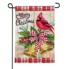 Christmas Bells Cardinal Moire Flag