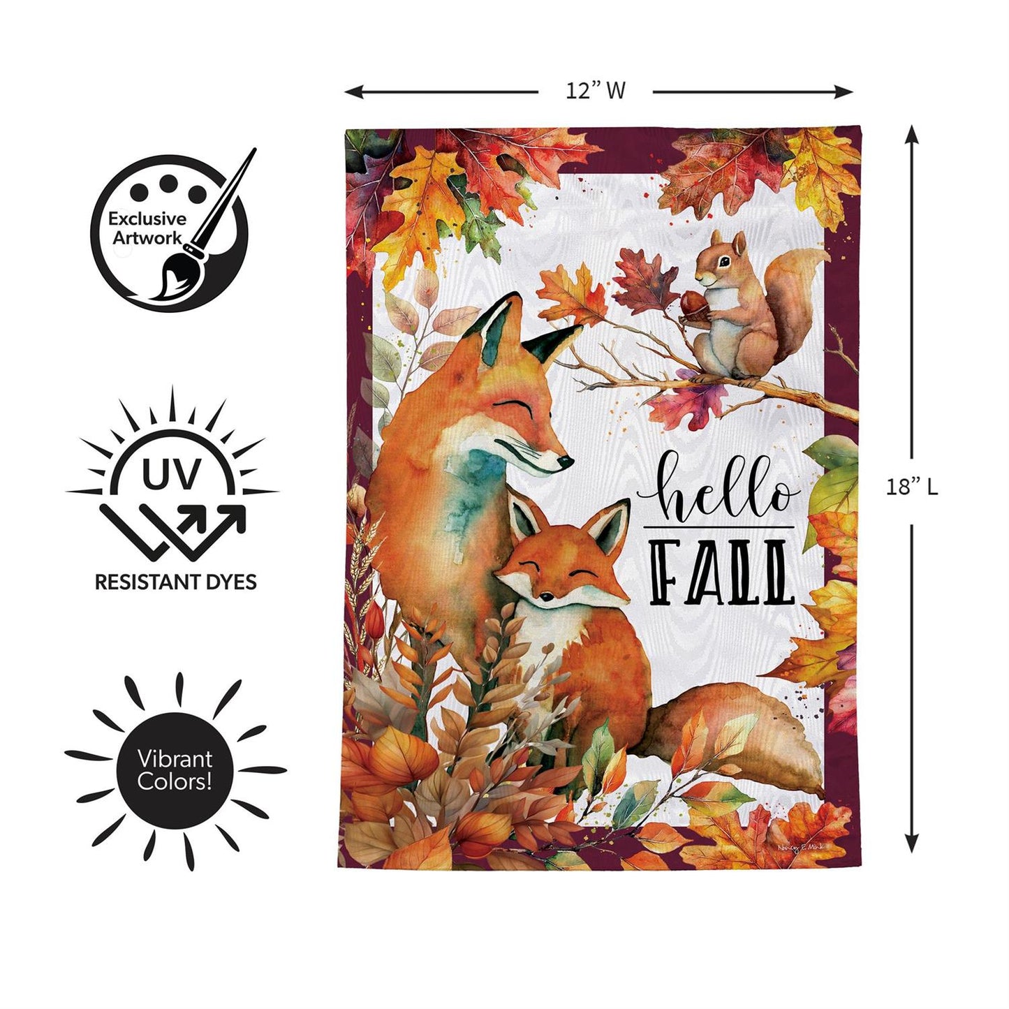 Fox Family Moire Flag
