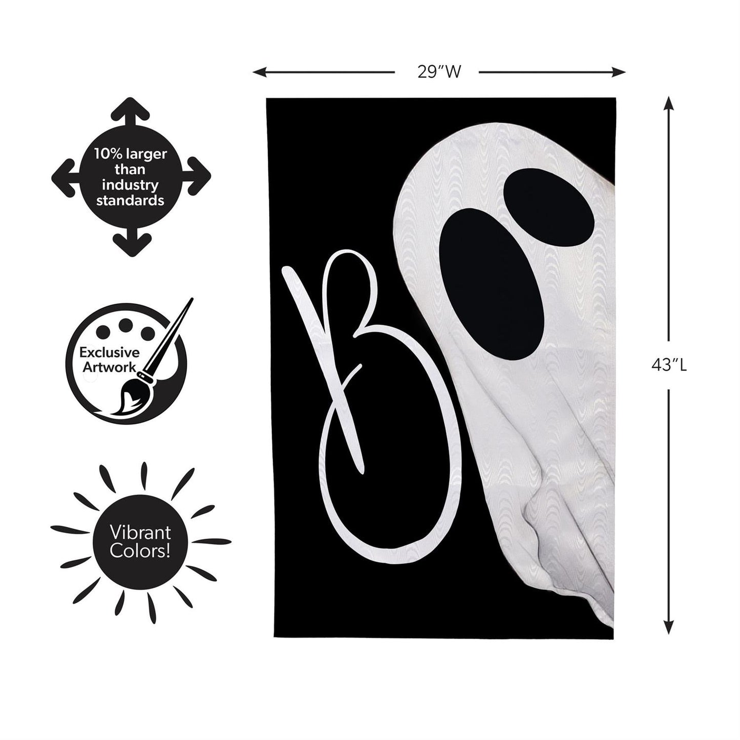 Boo Ghost Moire Flag, House
