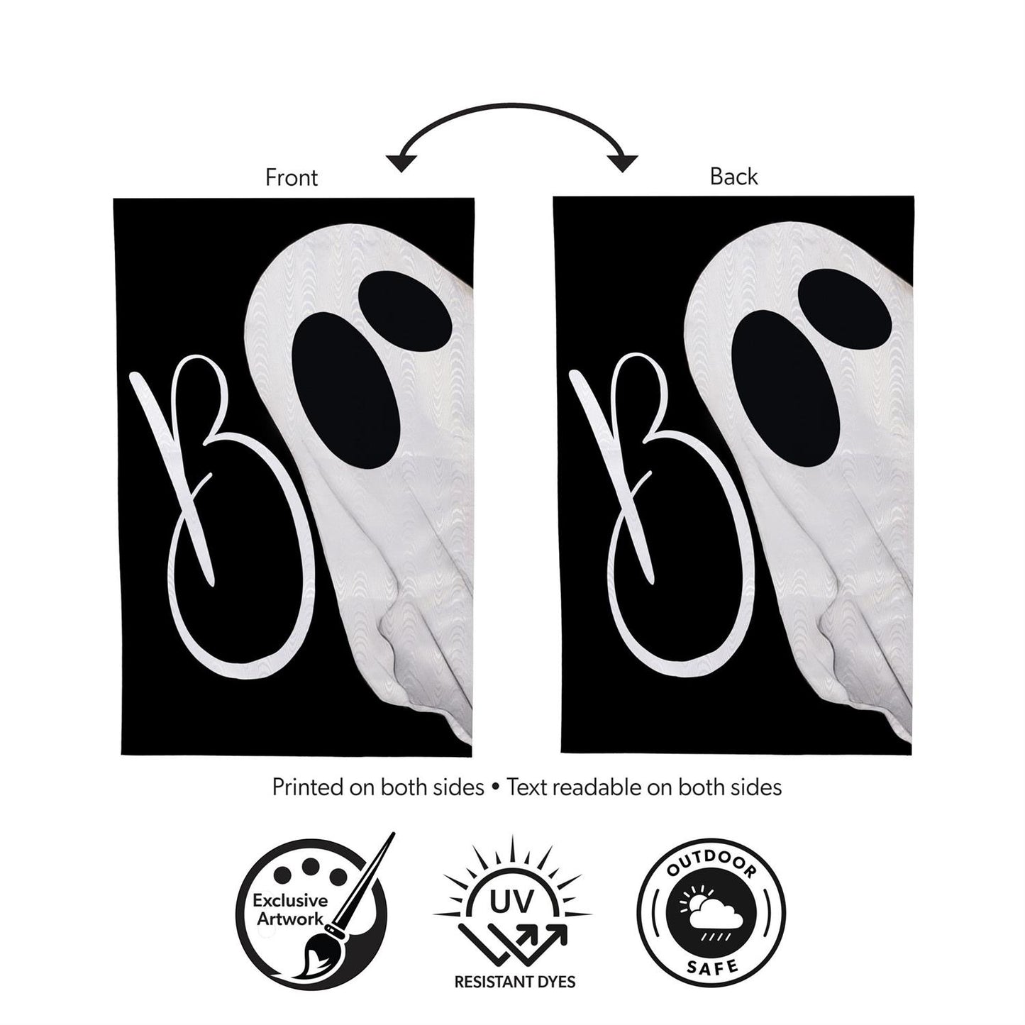 Boo Ghost Moire Flag, House