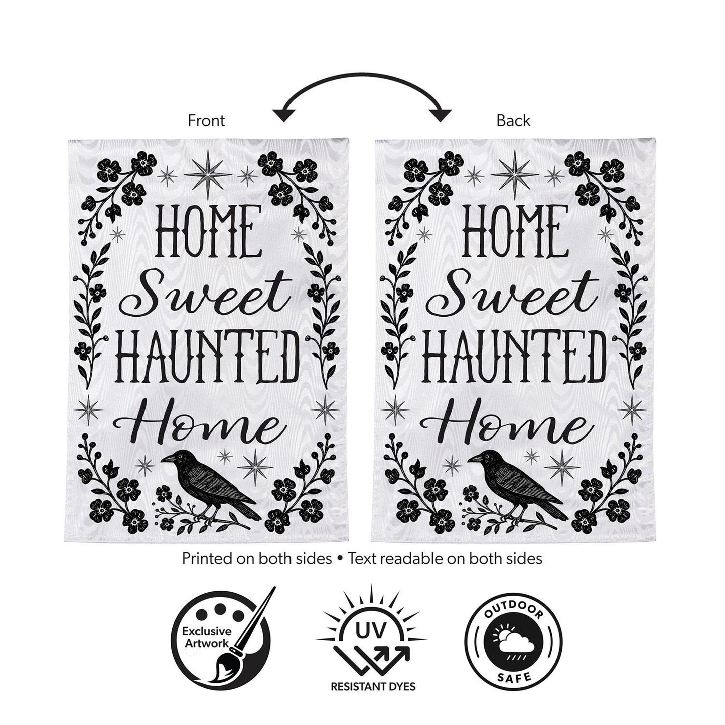 Home Sweet Haunted Home Moire Flag