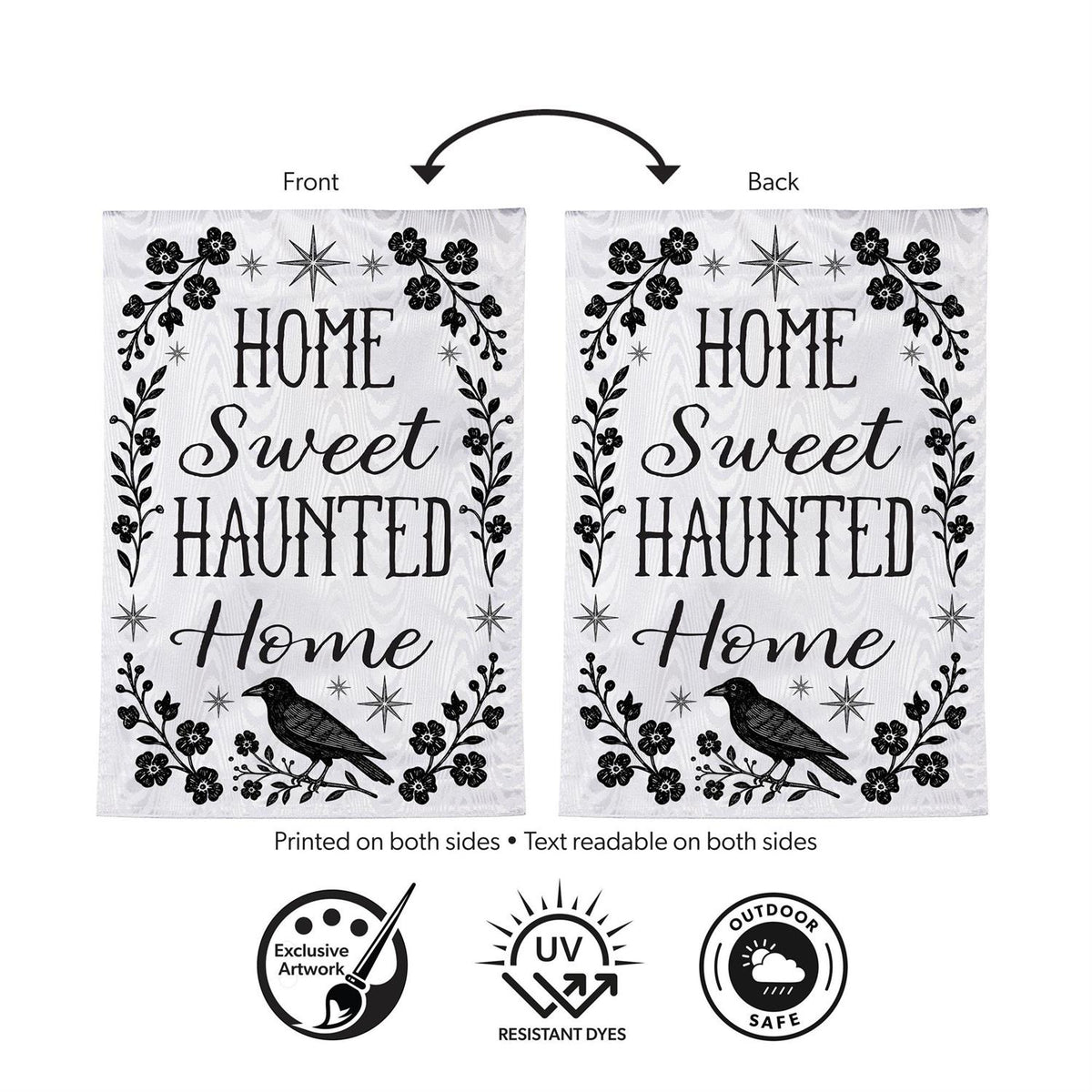 Home Sweet Haunted Home Moire Flag