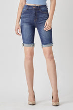 MID RISE CLEAN CUFFED BERMUDA SHORTS