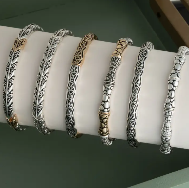 Melanie Two Tone Nickel-Free Stretch Bracelet