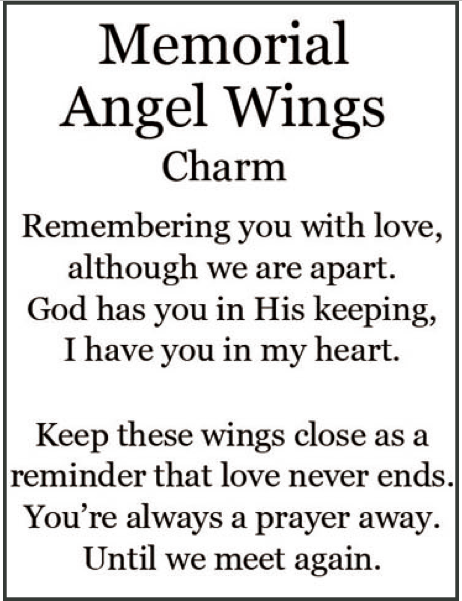 MemoriaL Angel Wings Charms