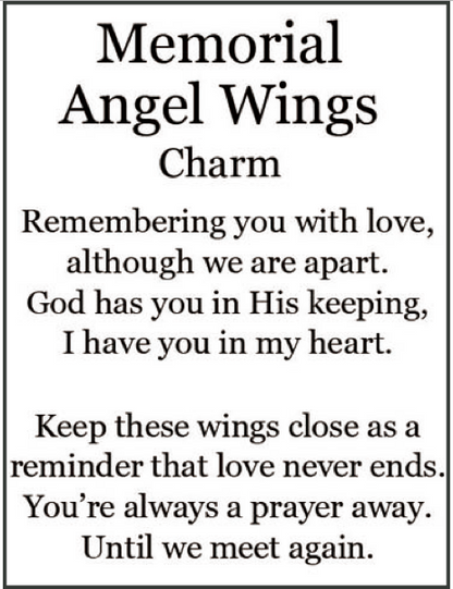 MemoriaL Angel Wings Charms