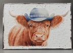 Highland Cow Metal Hanging Art