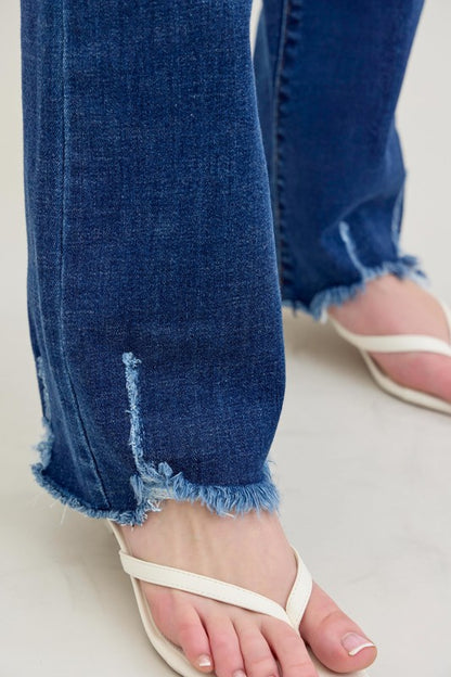 Judy Blue Mid-Rise Non-Distressed Hem Bootcut