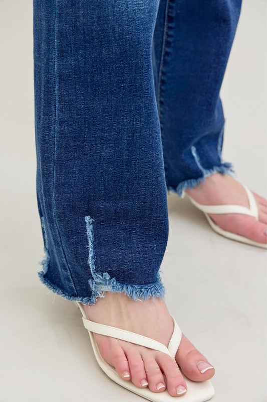 Judy Blue Mid-Rise Non-Distressed Hem Bootcut