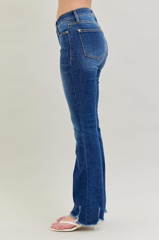 Judy Blue Mid-Rise Non-Distressed Hem Bootcut