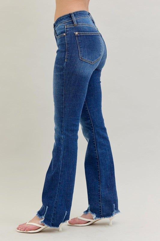 Judy Blue Mid-Rise Non-Distressed Hem Bootcut