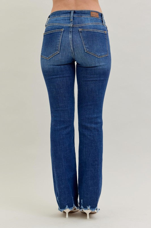 Judy Blue Mid-Rise Non-Distressed Hem Bootcut