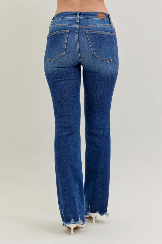 Judy Blue Mid-Rise Non-Distressed Hem Bootcut