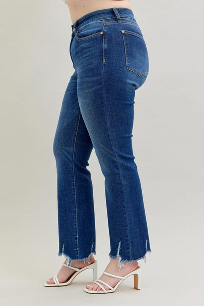 Judy Blue Mid-Rise Non-Distressed Hem Bootcut