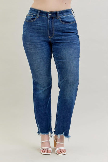 Judy Blue Mid-Rise Non-Distressed Hem Bootcut