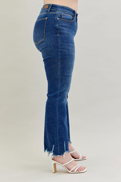 Judy Blue Mid-Rise Non-Distressed Hem Bootcut