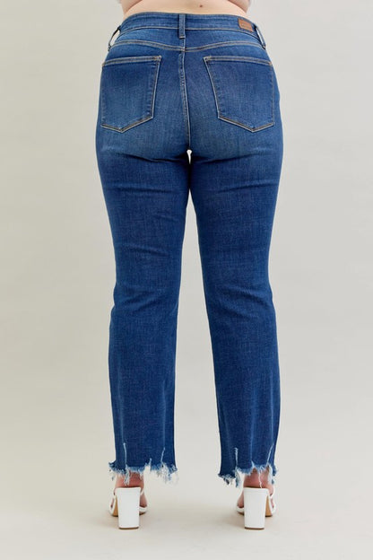 Judy Blue Mid-Rise Non-Distressed Hem Bootcut