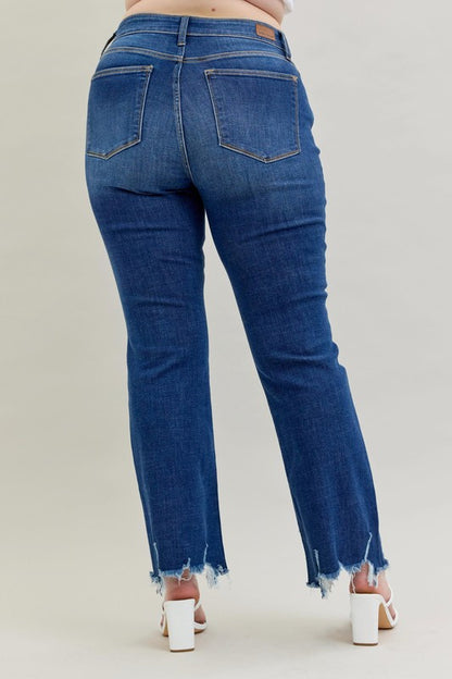 Judy Blue Mid-Rise Non-Distressed Hem Bootcut