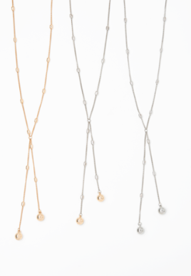 Min Lariat Layered Necklace