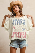Mix And Match Stars And Stripes Patchwork Short Sl