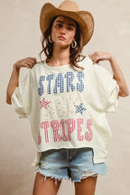 Mix And Match Stars And Stripes Patchwork Short Sl