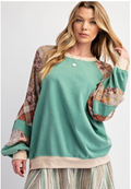 Ella PRINT MIX MINERAL WASHED TOP