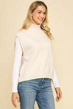 Gabby Mock Neck Sweater Vest
