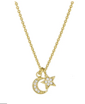 Moon & Star Necklace - CZPB1