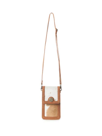 Myra Lasso Lane Hairon Leather Bag in Chestnut Hide - Chestnut Hide