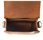 Myra Lasso Lane Hairon Leather Bag in Chestnut Hide - Chestnut Hide