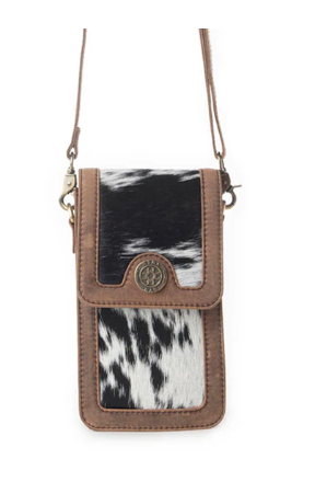 Myra Lasso Lane Hairon Leather Bag in Snowhide