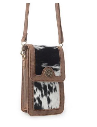 Myra Lasso Lane Hairon Leather Bag in Snowhide
