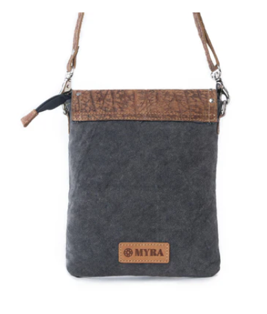 Myra Rustler Bend Canvas & Hairon Bag in Brindle Chestnut - Brindle Chestnut