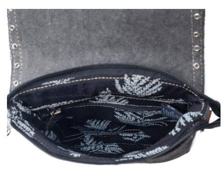 Myra Rustler Bend Canvas & Hairon Bag in Brindle Chestnut - Brindle Chestnut