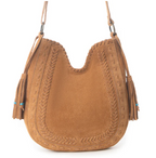 Myra Savannah Sunset Fringed Leather Bag in Deep Mocha - Deep Mocha