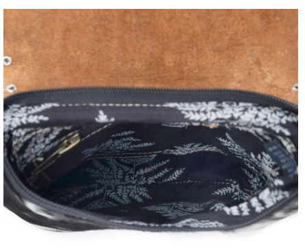 Myra Stonebrook Canvas & Hairon Bag in Spotted Ivory - Spotted Ivory