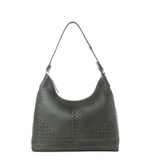Myra Zidana Winchester Loop Veg Tanned Leather Shoulder Bag in Midnight Olive - Midnight Olive