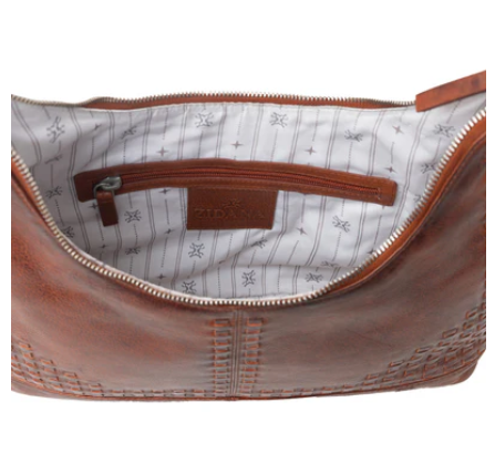 Myra Zidana Winchester Loop Veg Tanned Leather Shoulder Bag in Maple Glaze - Maple Glaze