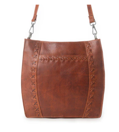 Myra Zidana Mirelle Woven Veg Tanned Leather Sling Bag in Aged Copper - Aged Copper