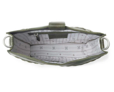 Myra Zidana Mirelle Woven Veg Tanned Leather Sling Bag in Oliva Nero - Oliva Nero