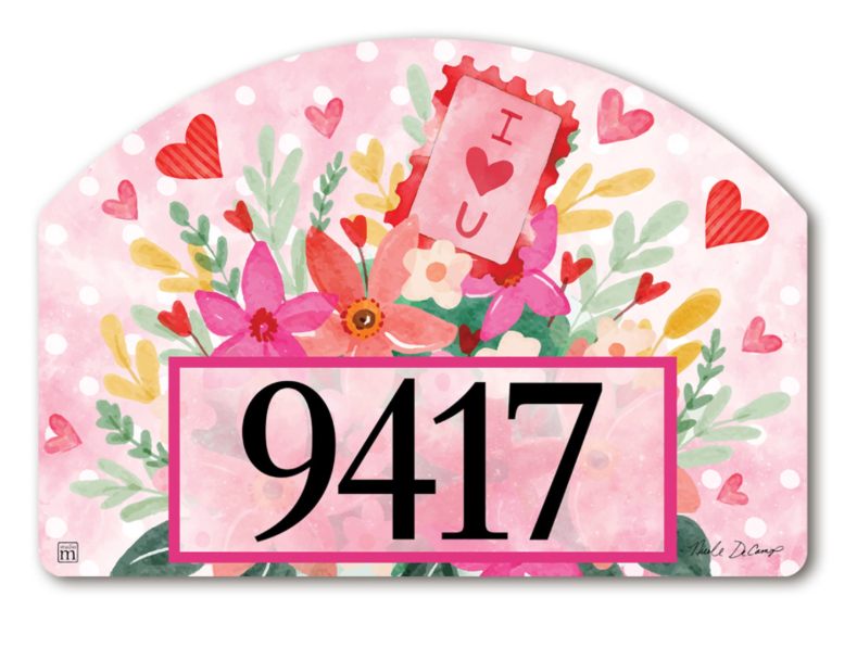 Nicole DeCamp Valentine Flowers Yard DeSign 14" x 10"