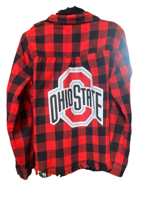 Red and Black  Ohio State Flannel