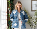 Oli And Hali Washed Star Patch Denim Jacket